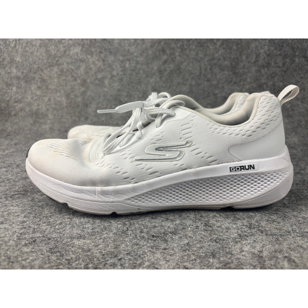 Skechers GORUN Sneakers Womens 7.5 White Mesh Athletic Running Shoes 128319TX
